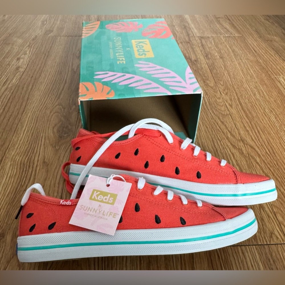 Women’s size 9 Ked’s Sunny Life Watermelon Sneakers, NWT